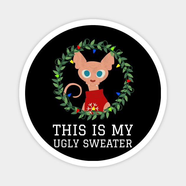 This Is My Ugly Sweater Magnet by HelloShirt Design